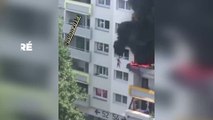 Incendie : ces 2 enfants se jettent du 3ème étage et sont sauvés par des habitants (VIDEO)