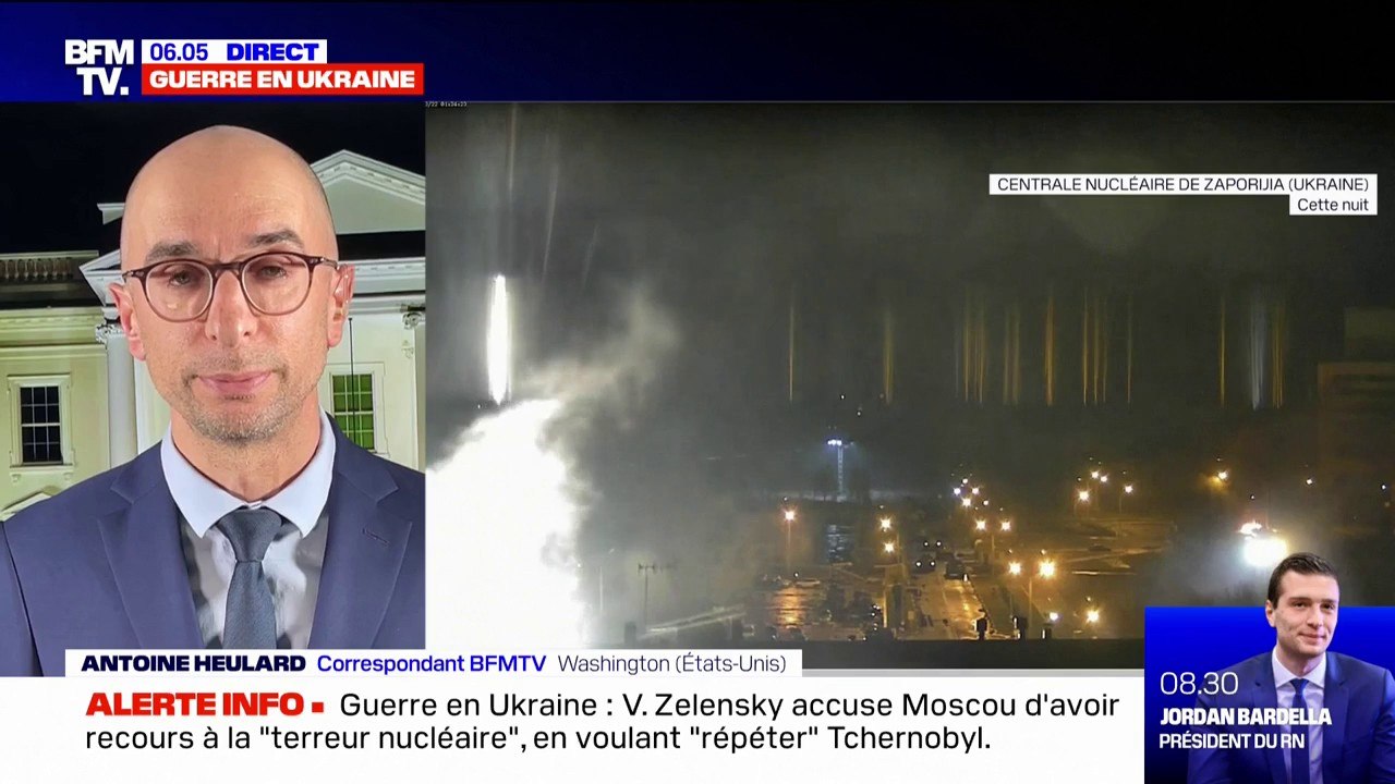 Guerre en Ukraine: après le bombardement de la centrale nucléaire de Zaporijjia, Joe Biden suit "de très près la situation"