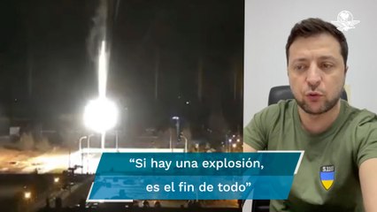 Presidente de Ucrania asegura que tanques rusos disparan contra plantas nucleares