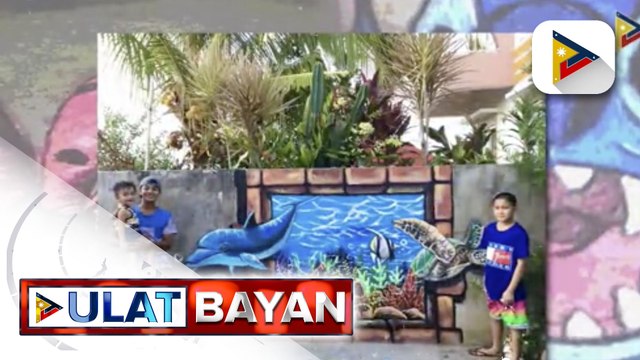 3D illusion art ni James Ison sa mga pader at sahig, gawa mula sa chalk at charcoal; James Ison, nagbibigay ng libreng art workshop sa Alaminos City