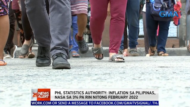 PSA: Inflation sa Pilipinas, nasa 3% pa rin nitong February 2022 | 24 Oras News Alert