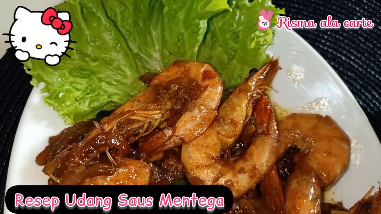 Resep udang saus mentega pedas || udang saus mentega blue band