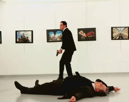 Photographs capture shooting death of Russian ambassador