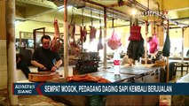 Pedagang Sapi di Pasar Kebayoran Lama Kembali Berjualan