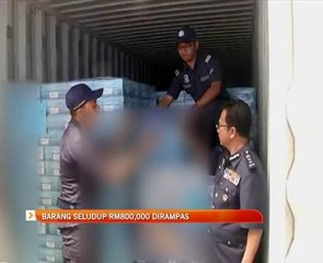 Barang seludup RM800,000 dirampas