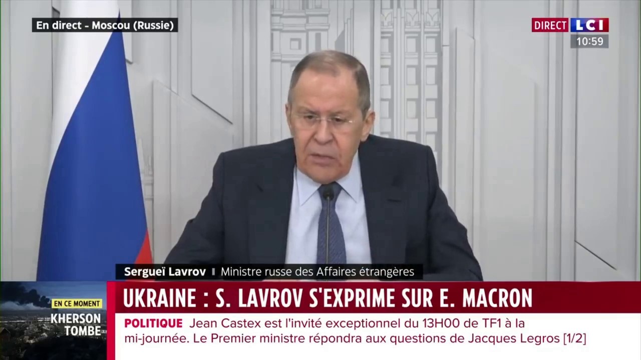 Ukraine : S. Lavrov s'exprime sur E. Macron