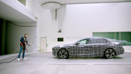 The first-ever BMW i7 in the wind tunnel