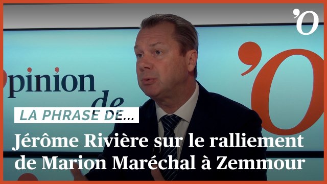 Jérôme Rivière: «Le ralliement de Marion Maréchal à Eric Zemmour permettra aux électeurs de faire le deuil du RN»