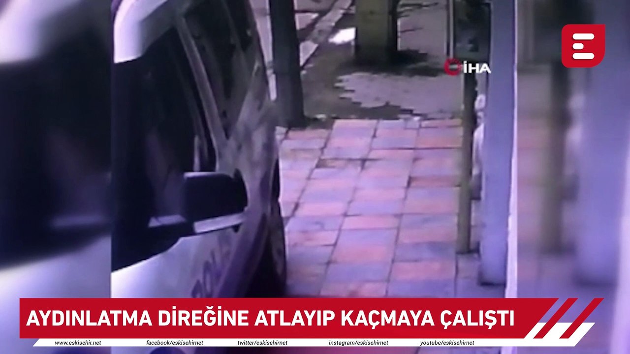 Polis baskınından böyle kaçmaya çalıştı
