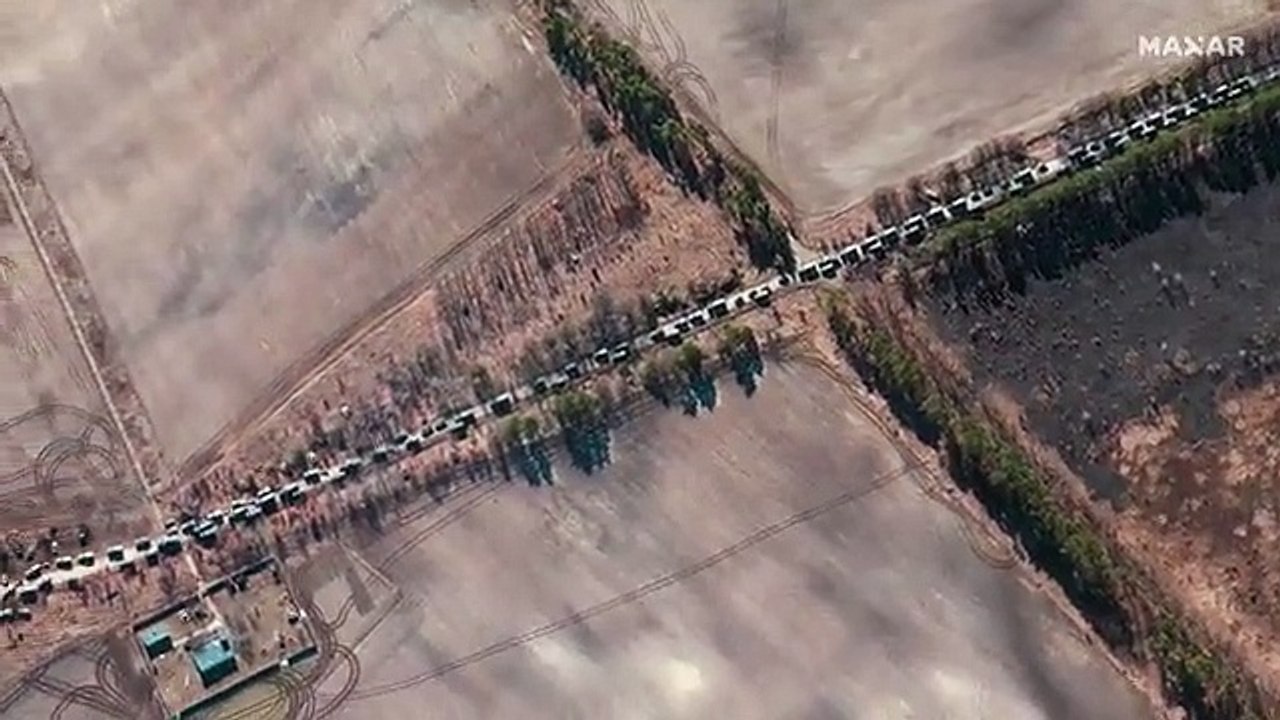 El convoy ruso que se dirige a Kiev