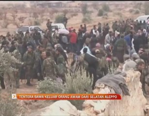 Tentera bawa keluar orang awam dari selatan Aleppo