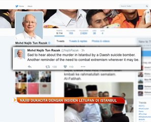 Najib Tun Razak dukacita dengan insiden letupan di Istanbul
