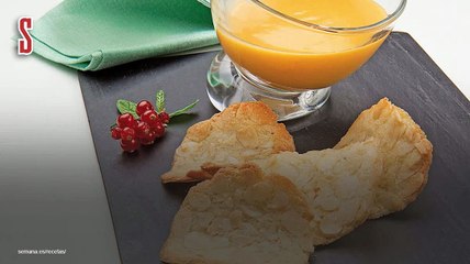 Vídeo Receta: Teja de almendra con cremoso de albaricoque