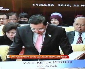 DUN Pulau Pinang lulus usul kecam penahanan Maria