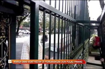 Warga emas buat kecoh di perkarangan DUN Pulau Pinang