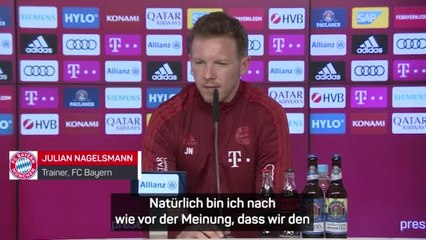 Nagelsmann will "Krieg schnellstmöglich stoppen"