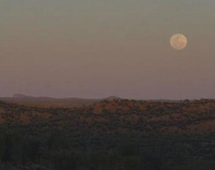 Supermoon shines bright over Australian desert