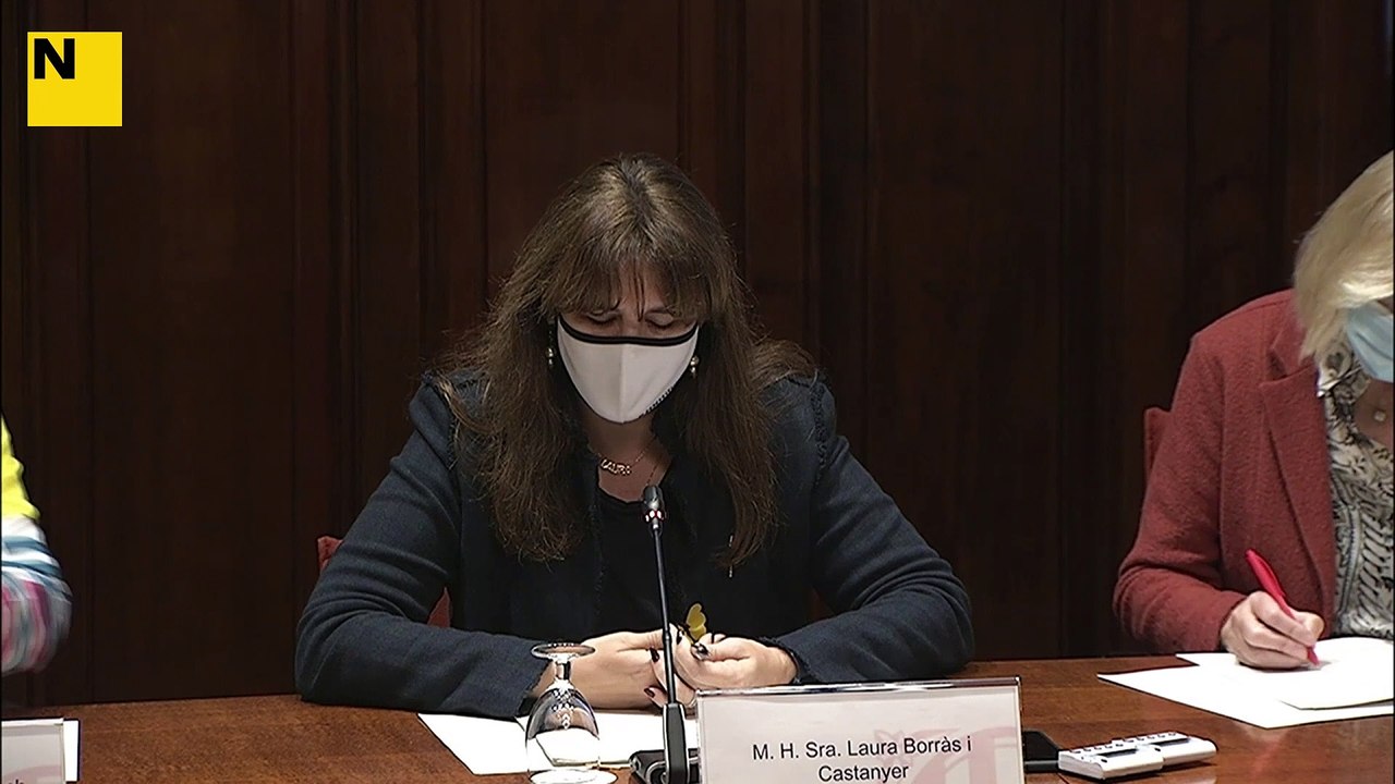 La presidenta del Parlament, Laura Borràs, assegura que el Reglament té "imprecisions, errades, i s'ha d'adequar al context actual"