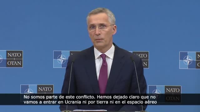 Stoltenberg: Hemos dejado claro que no vamos a entrar en Ucrania, ni por tierra ni por aire