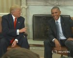 Smiles and a handshake; Trump meets Obama at White House