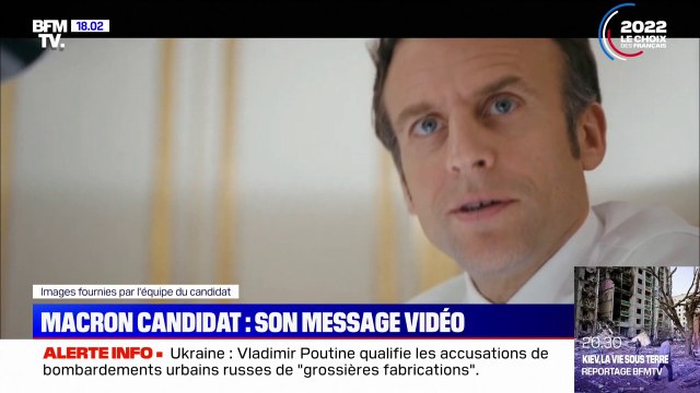 Présidentielle: Emmanuel Macron déclare sa candidature dans un message vidéo