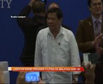 Lawatan rasmi Presiden Filipina ke Malaysia hari ini