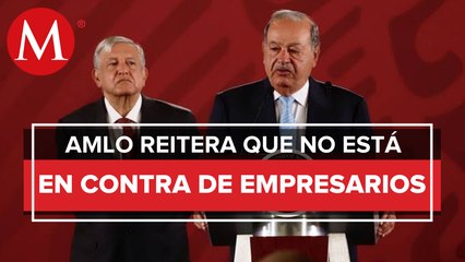 AMLO celebra respaldo de Carlos Slim