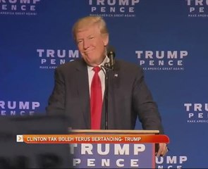 Clinton tak boleh terus bertanding - Trump