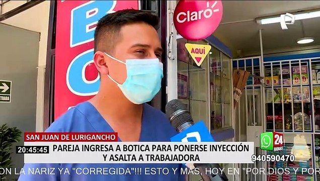 SJL: delincuentes fingen ser clientes y roban botica