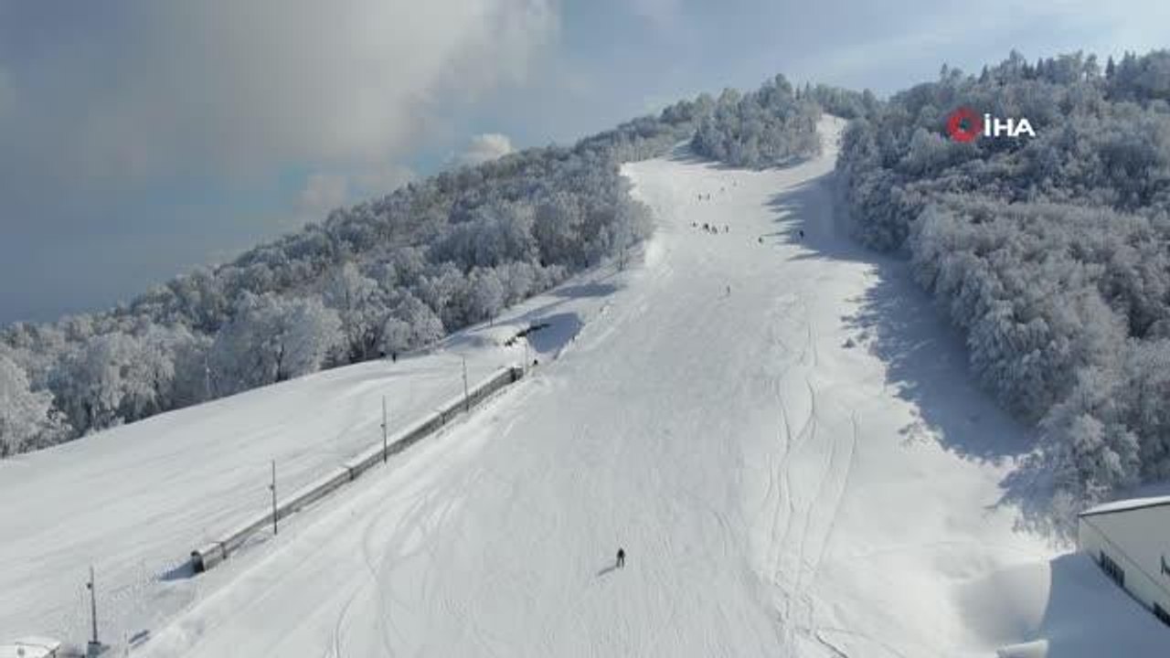 Kartepe'de mart ayında beyaz güzellik görenleri mest etti