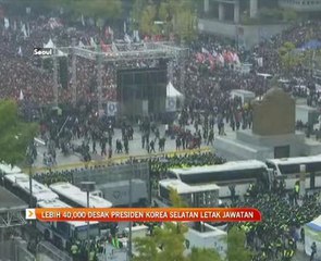 Lebih 40,000 desak Presiden Korea Selatan letak jawatan