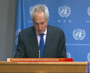 Perjanjian iklim Paris mula berkuatkuasa