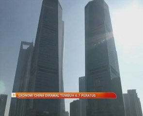 Ekonomi China diramal tumbuh 6.7 peratus