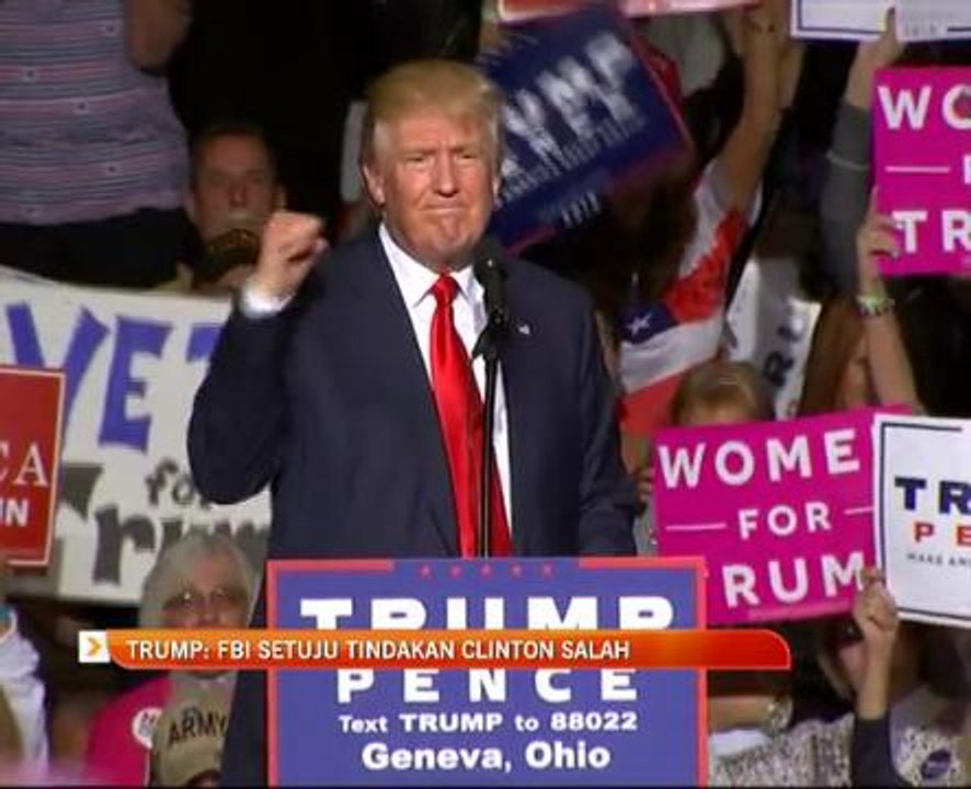Trump: FBI setuju tindakan Clinton salah