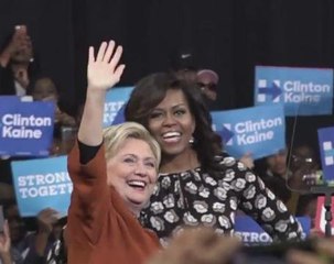 Superstar ally Michelle Obama hits trail with Clinton