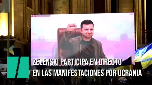 Si Ucrania no aguanta, Europa no aguantará , el mensaje de Zelenski durante las manifestaciones en Europa