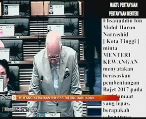 Hutang kerajaan RM655 bilion dari KDNK