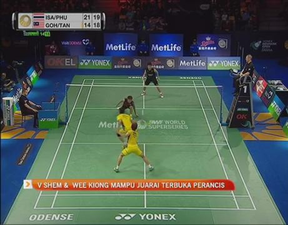 V Shem & Wee Kiong mampu juarai Terbuka Perancis