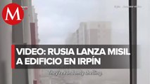 Tropas rusas atacan edificio en Irpín, ciudad vecina de la capital de Ucrania
