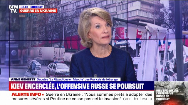 100 personnes sont dédiées à la prise en charge les Français présents en Ukraine , explique Anne Genetet
