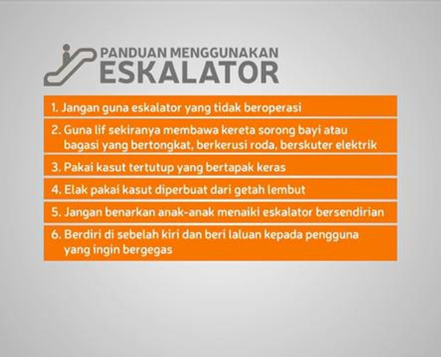 Panduan menggunakan eskalator