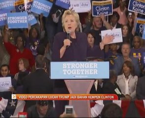 Video percakapan lucah Trump jadi bahan kempen Hillary Clinton