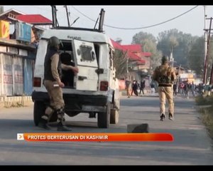 Protes berterusan di Kashmir