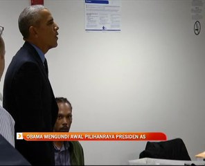 Obama mengundi awal Pilihanraya Presiden AS