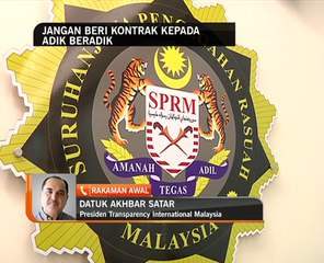 Jangan beri kontrak kepada adik beradik