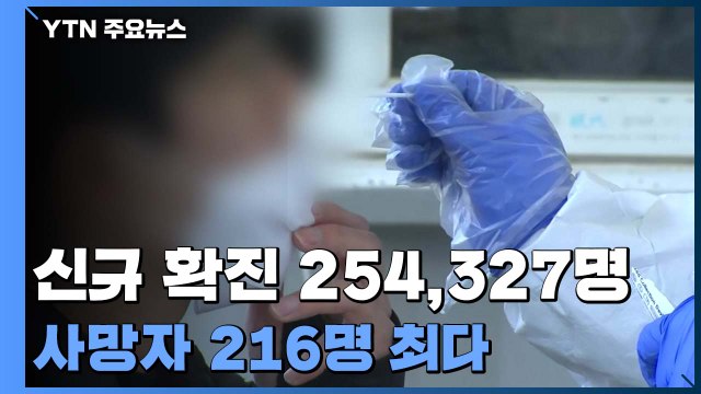 코로나19 신규 환자 25만 4,327명...사망자 216명 '최다' / YTN