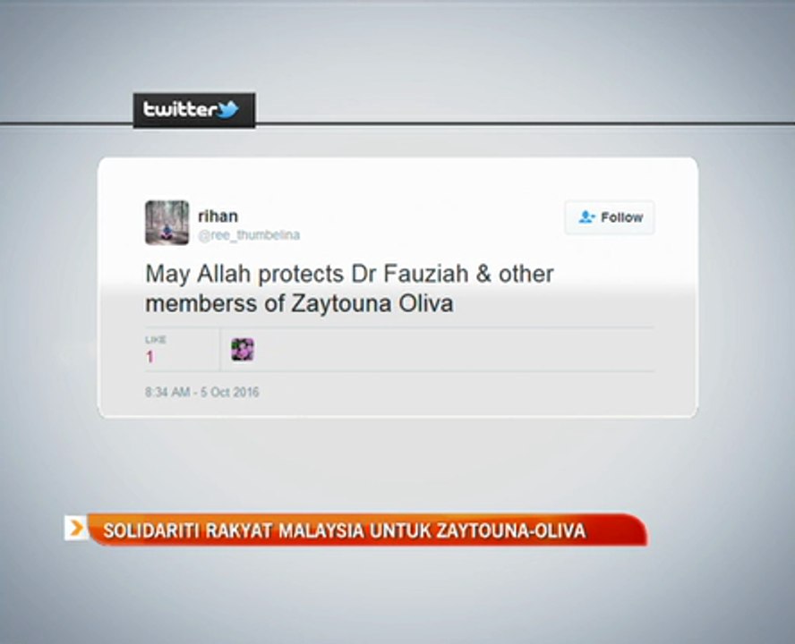 Solidariti rakyat Malaysia untuk Zaytouna-Oliva
