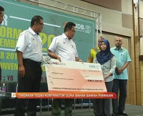 Tindakan tegas kontraktor guna bahan bawah piawaian