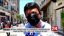 Retiro del 100% de las AFP: Betssy Chávez solicita a Congreso priorizar proyecto