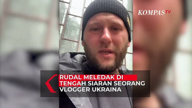 Detik-detik Rudal Rusia Meledak Terekam Vlogger Ukraina! Suara Rudal Melintas Terdengar Jelas